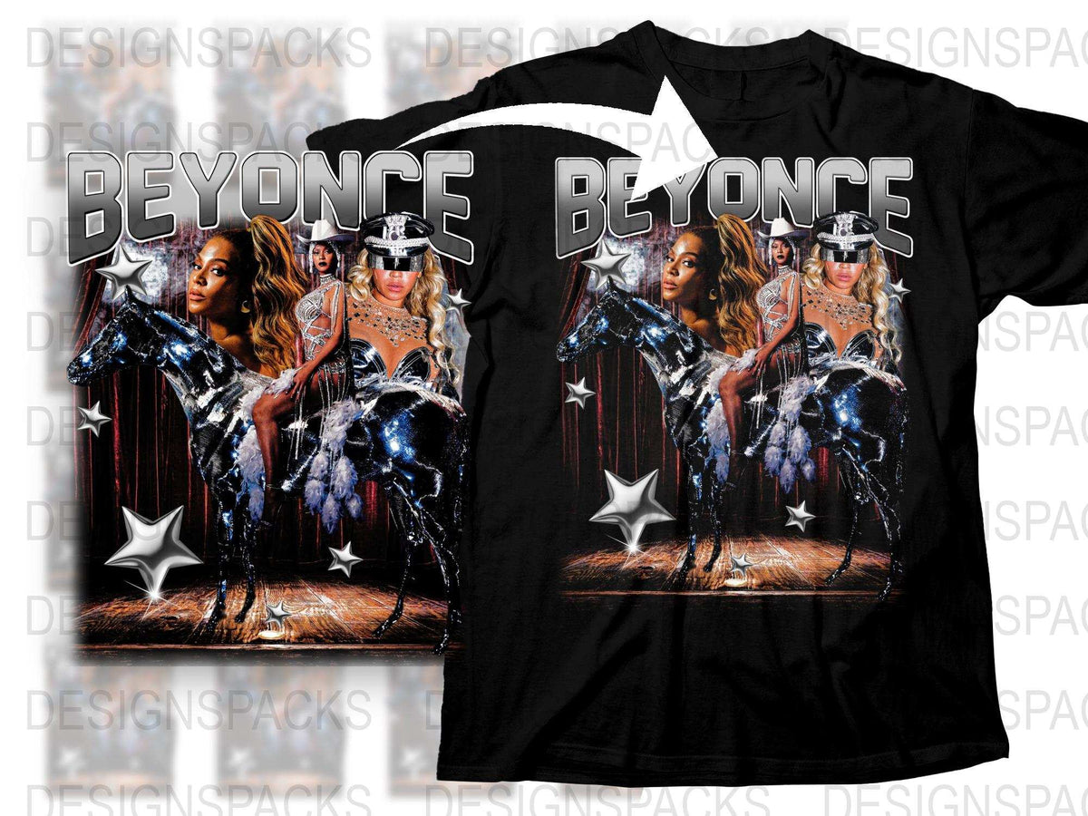 Beyonce Graphic T-Shirt, Pop Star Concert Tee, Black Unisex Shirt, Music Fan Gift, Rodeo Fashion Top