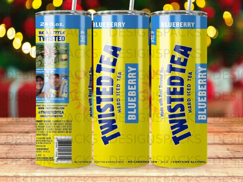Twisted Tea Blueberry hard iced tea can with 24 fl. oz.