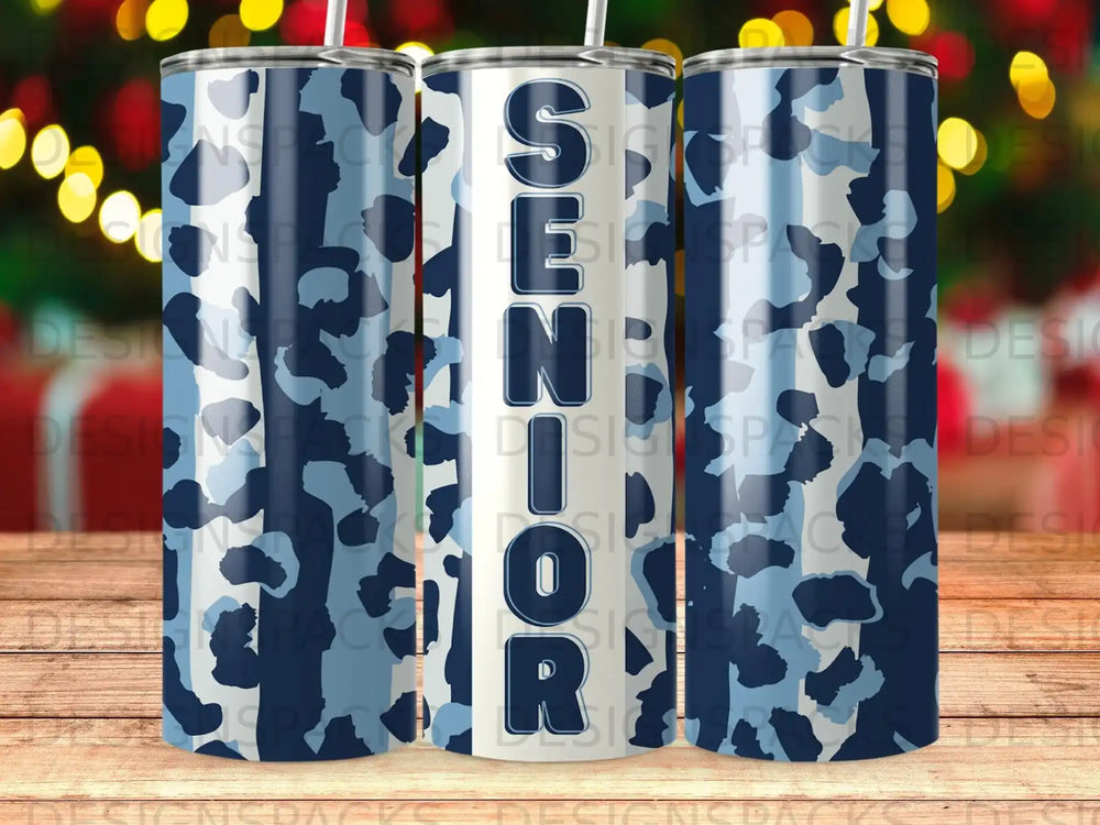 Senior Blue Camouflage Pattern Tumbler Drinkware product type