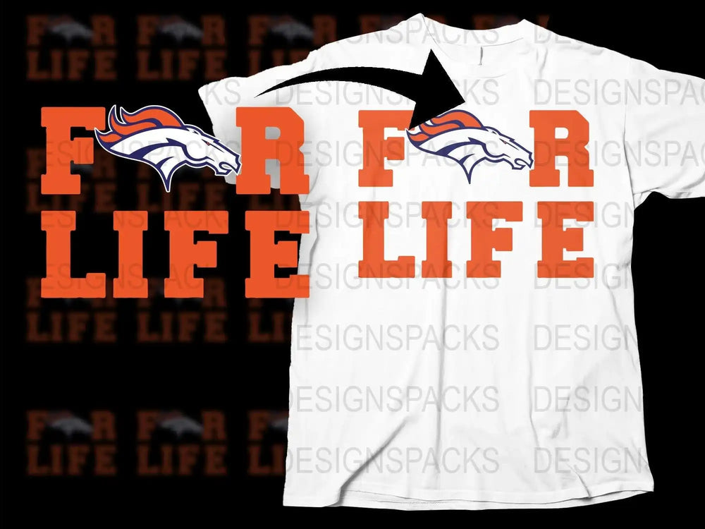 Denver Fan T-Shirt, Orange and White, Broncos Inspired Graphic Tee, Horse Logo, Football Team Apparel, Casual Sportswear for Men and Women