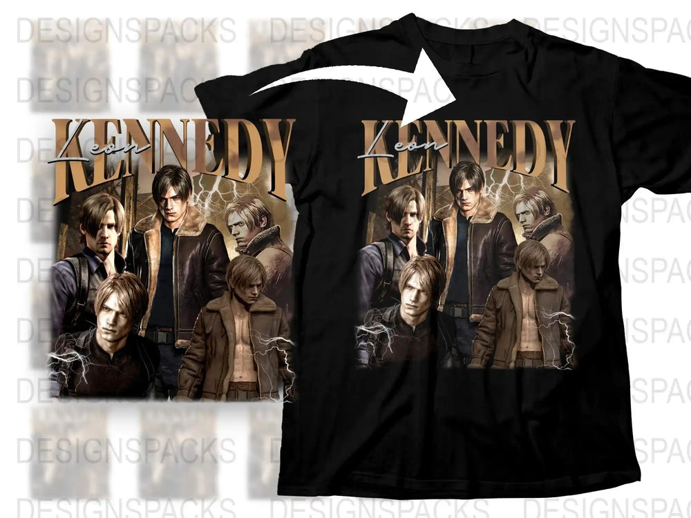 Kennedy Graphic T-Shirt, Vintage Style, Multiple Poses Design, Men's Fashion Tee, Retro Look, Cool Casual Wear