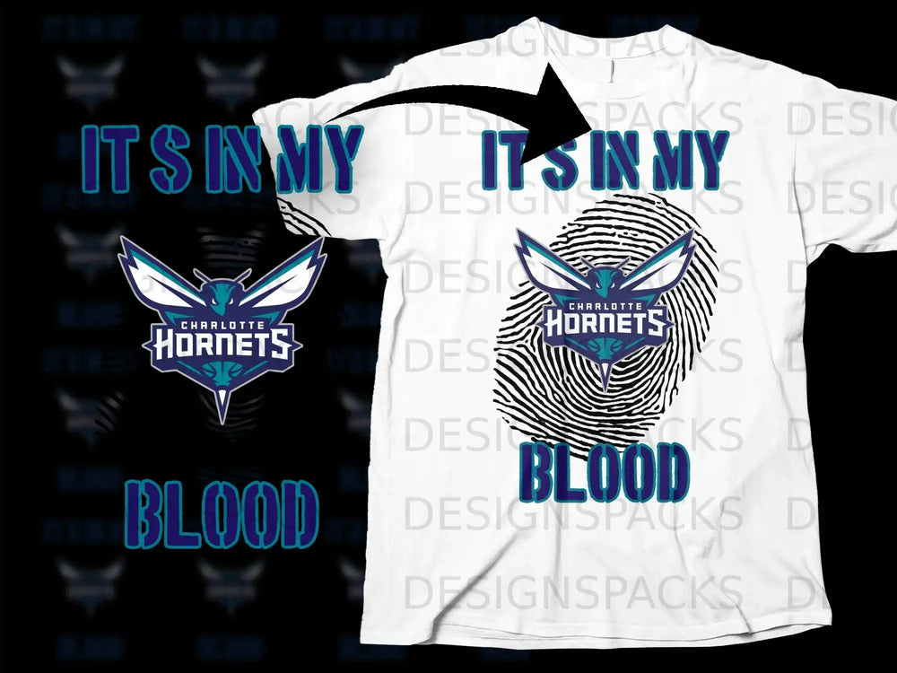 Charlotte Hornets It's In My Blood T-shirt