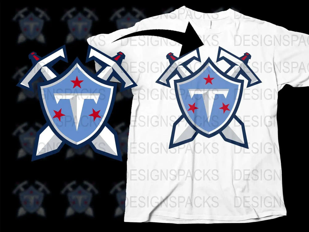 Medieval Shield and Stars Graphic T-Shirt, Knight Emblem Design, Unisex Tee, Casual Wear