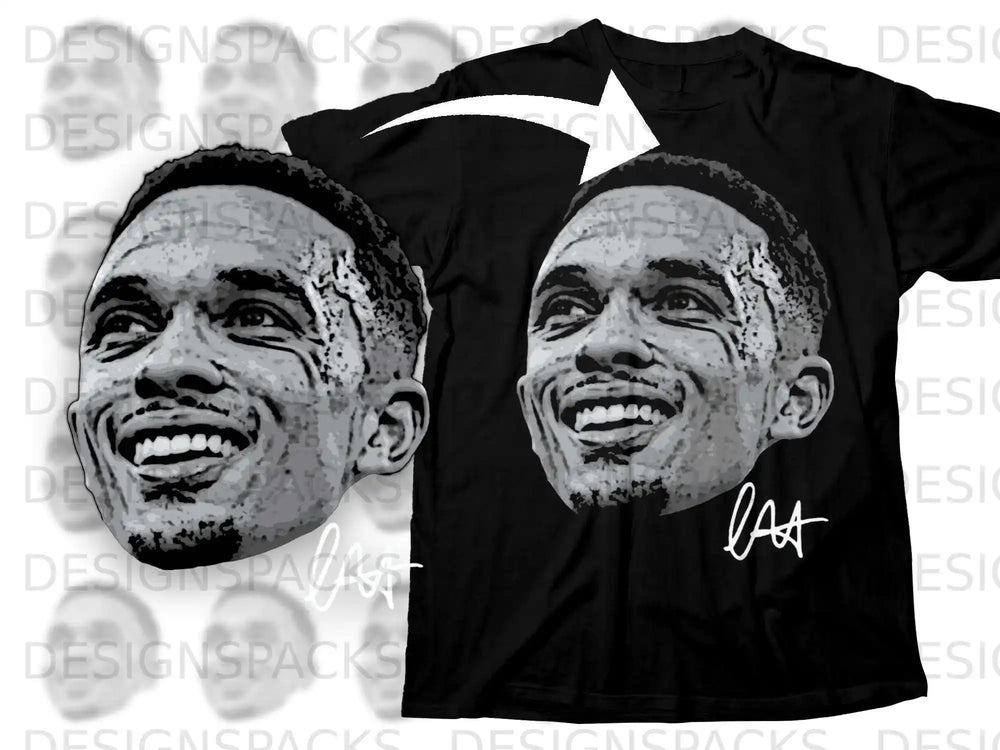 Custom Graphic Tee with Artistic Portrait Design