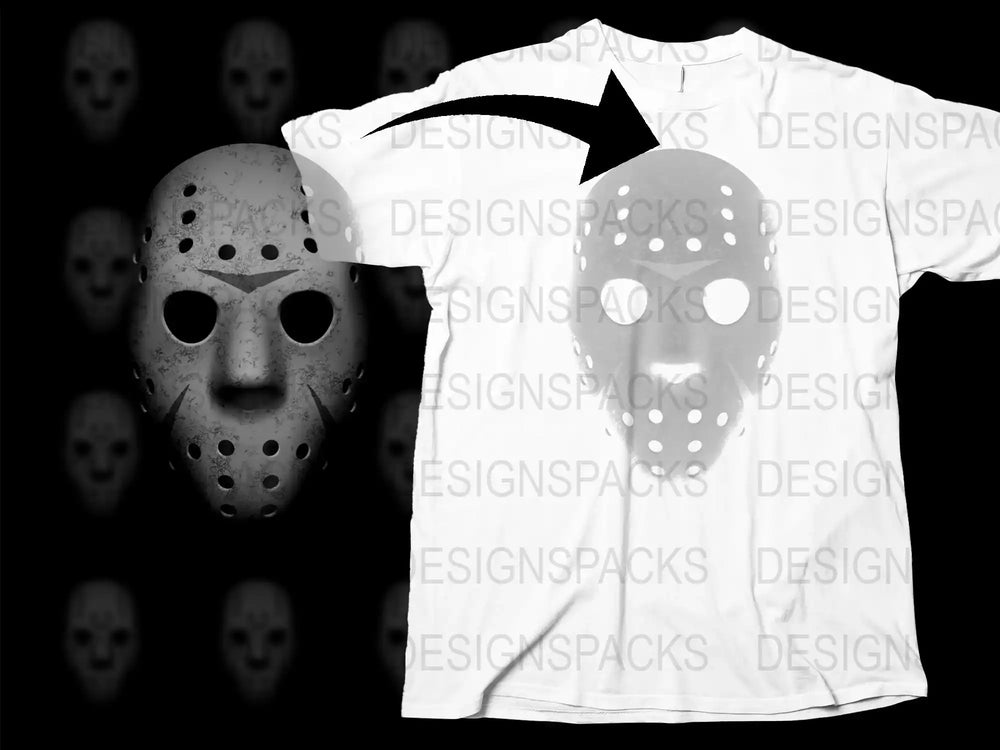 Jason Hockey Mask Horror Movie Fan T-Shirt, Scary Film Graphic Tee, Unisex Fashion, Halloween Costume Idea