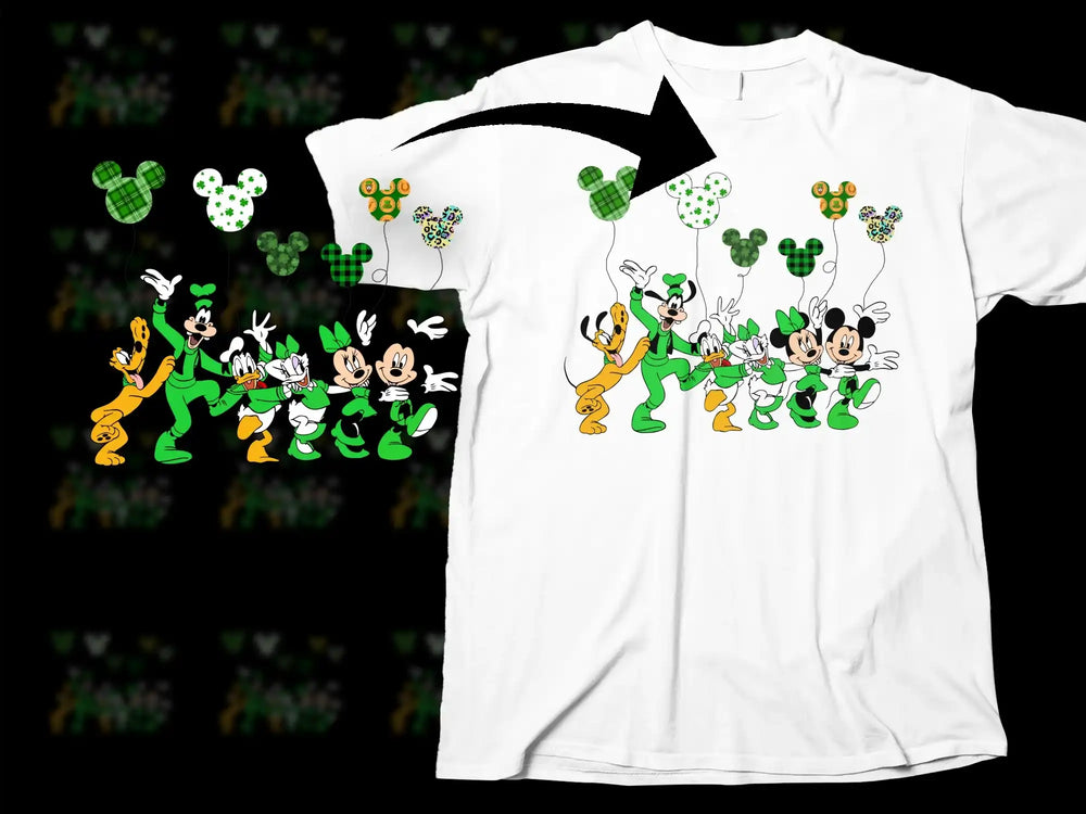 Mickey Minnie Donald Daisy Goofy Pluto Green Balloons product type