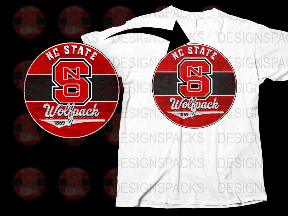 NC State Wolfpack Logo T-Shirt, Vintage Style College Apparel, Red and White Graphic Tee