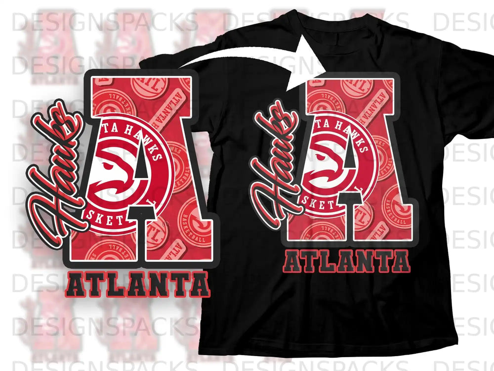 Atlanta Hawks Basketball Team Logo T-shirt