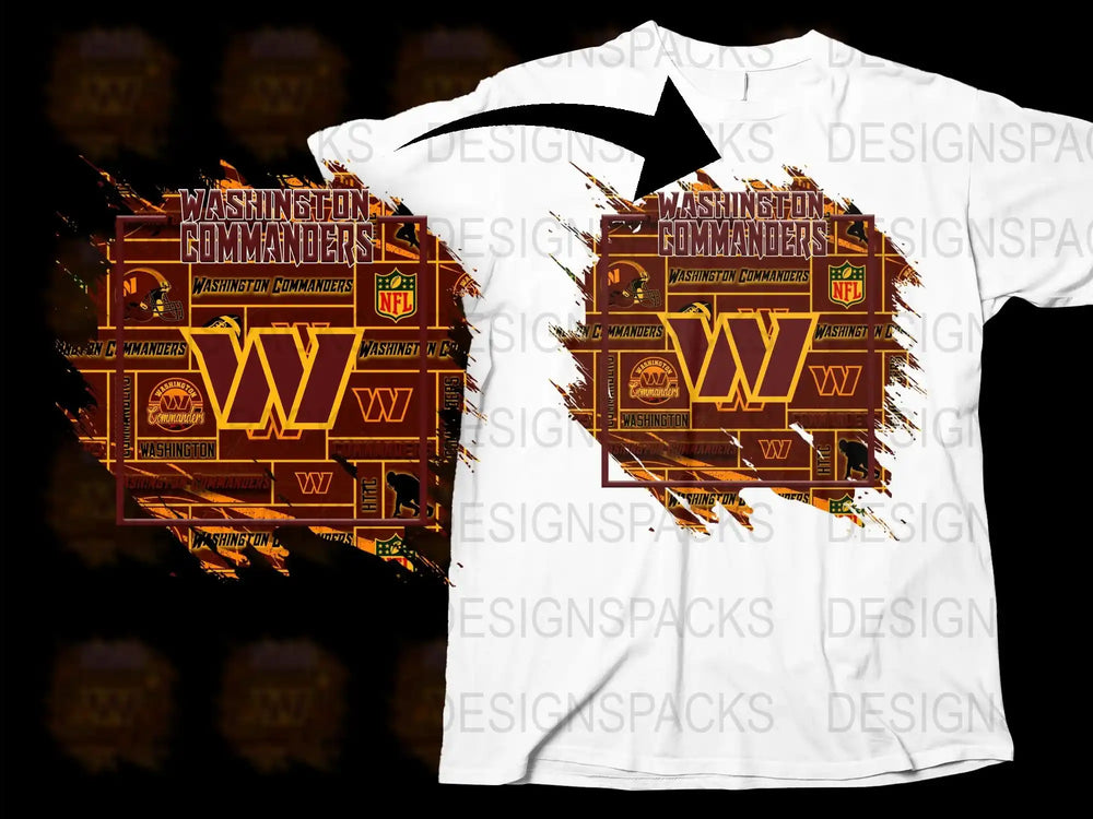 Washington Commanders Inspired T-Shirt, NFL Sports Team Fan Apparel, Unisex Fashion Tee