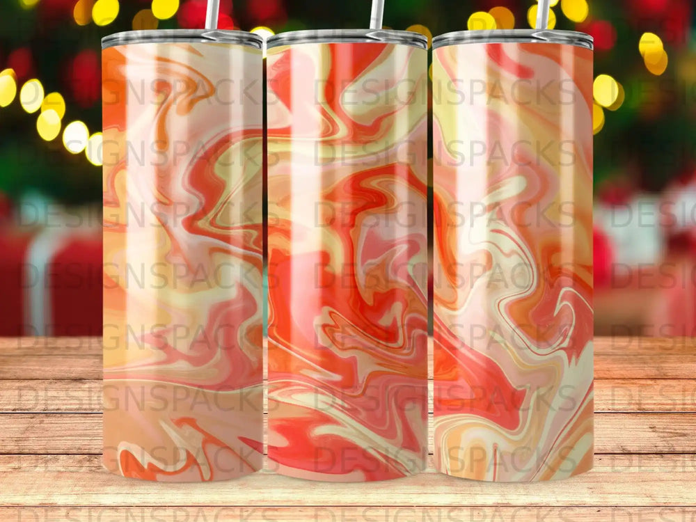 Abstract Orange Red Yellow Swirl Marble Fluid Art Pattern product type