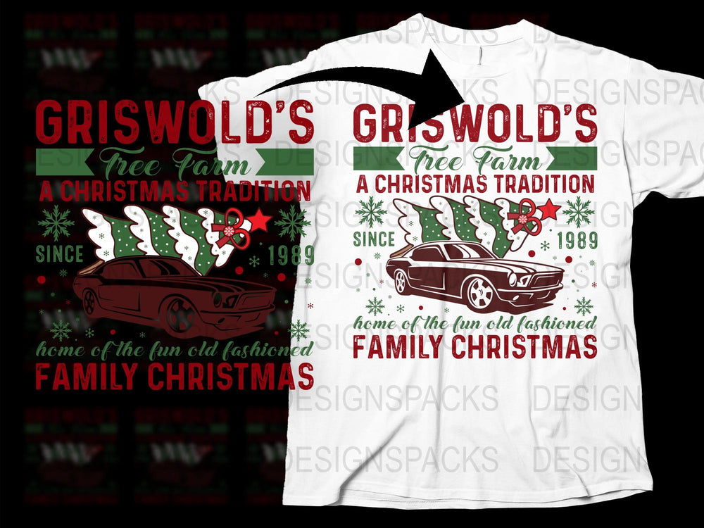 Vintage Car Christmas Tree Farm T-Shirt, Family Christmas Tradition Tee, Holiday Graphic Shirt, Festive Seasonal Apparel