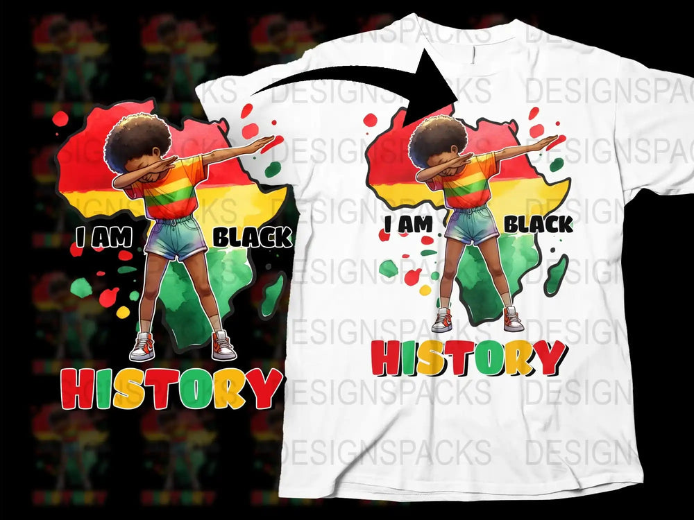 I Am Black History Kids T-Shirt, African American Pride, Youth Graphic Tee, Colorful Design, Boys and Girls Top, Cultural Heritage Shirt