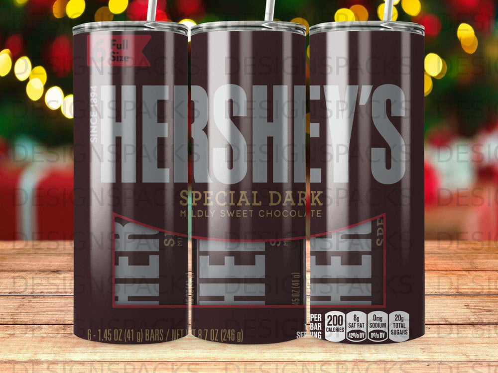 Hershey's Special Dark chocolate bar packaging with nutritional information.