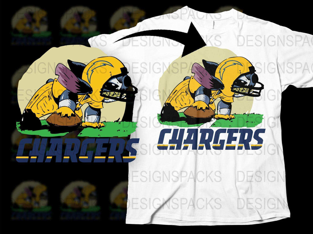 Angry Bee Mascot Chargers Graphic T-Shirt, Sports Team Supporter Tee, Bold Cartoon Design, Unisex Casual Wear