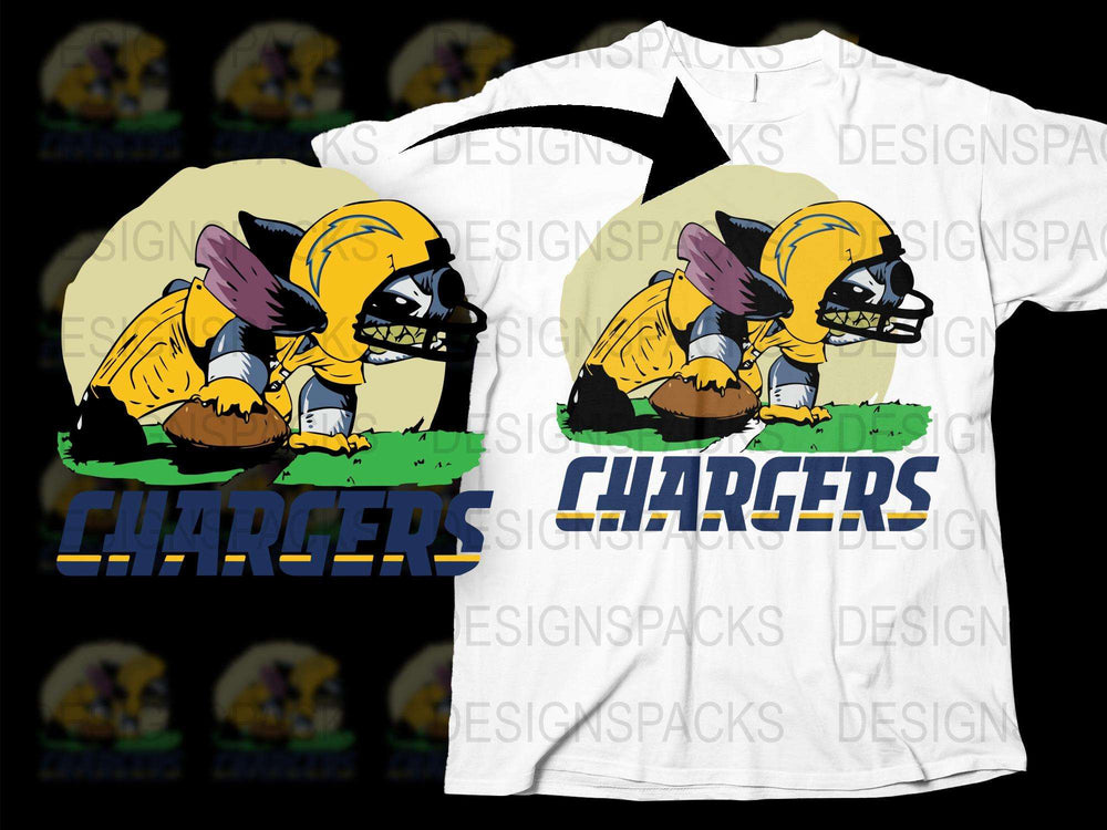 Angry Bee Mascot Chargers Graphic T-Shirt, Sports Team Supporter Tee, Bold Cartoon Design, Unisex Casual Wear