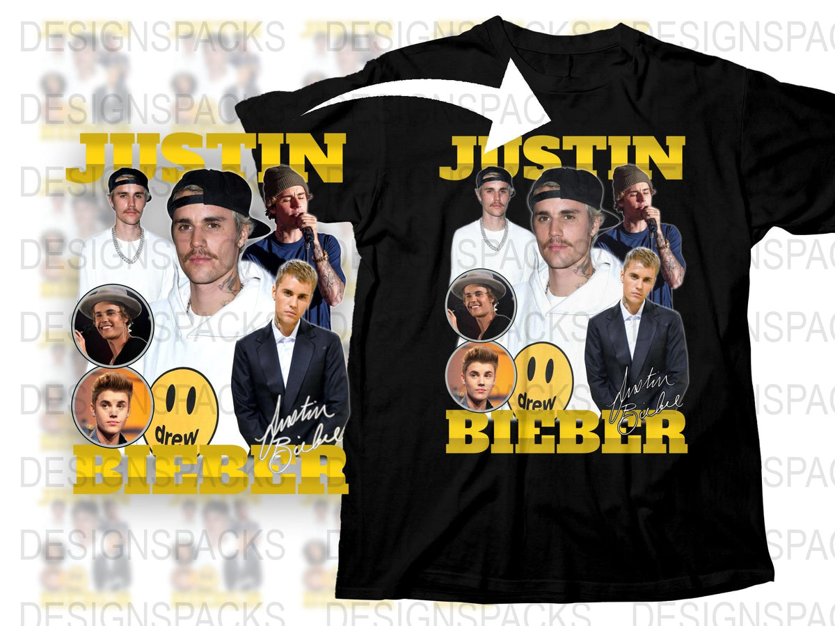 Justin Bieber Fan T-Shirt, Pop Star Graphic Tee, Music Idol Merch, Crew Love Apparel