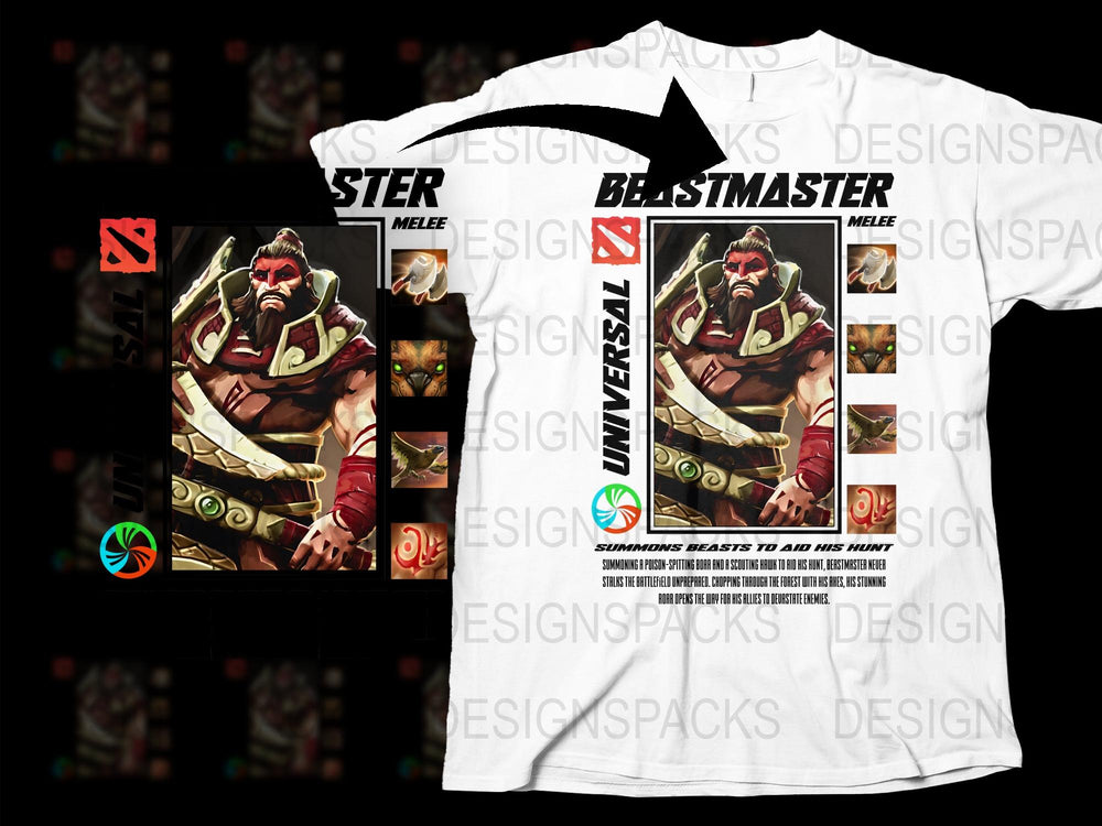 Beastmaster Video Game Character T-Shirt, Unique Graphic Tee, Unisex Gaming Apparel