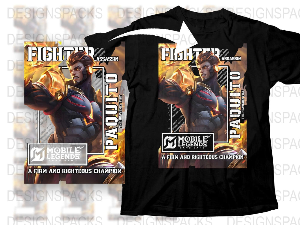 Mobile Legends Fighter Assassin T-Shirt, Gaming Graphic Tee, Unisex Cotton Shirt, Cool Gamer Apparel, Gift for Gamers