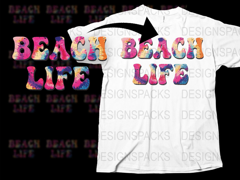 Colorful Beach Life T-Shirt, Summer Vibes Tee, Casual Surf Style Top, Unisex Beachwear Clothing