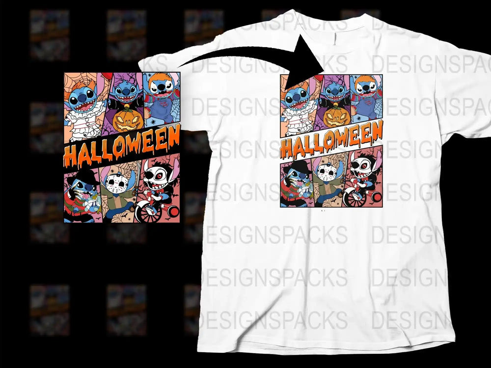 Halloween Graphic Tee Shirt, Colorful Skeleton Comic Design, Unisex Adult Casual Wear