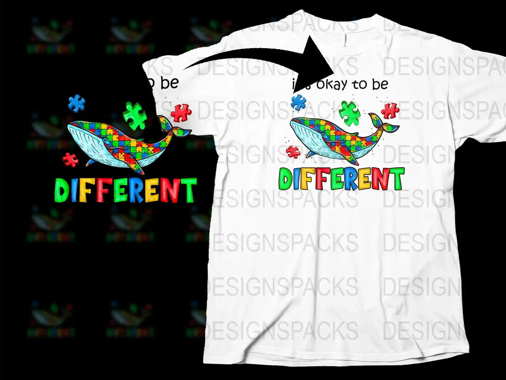Colorful Different Whale T-Shirt, Unique Ocean Animal Design, Vibrant Artistic Graphic Tee, Unisex Clothing