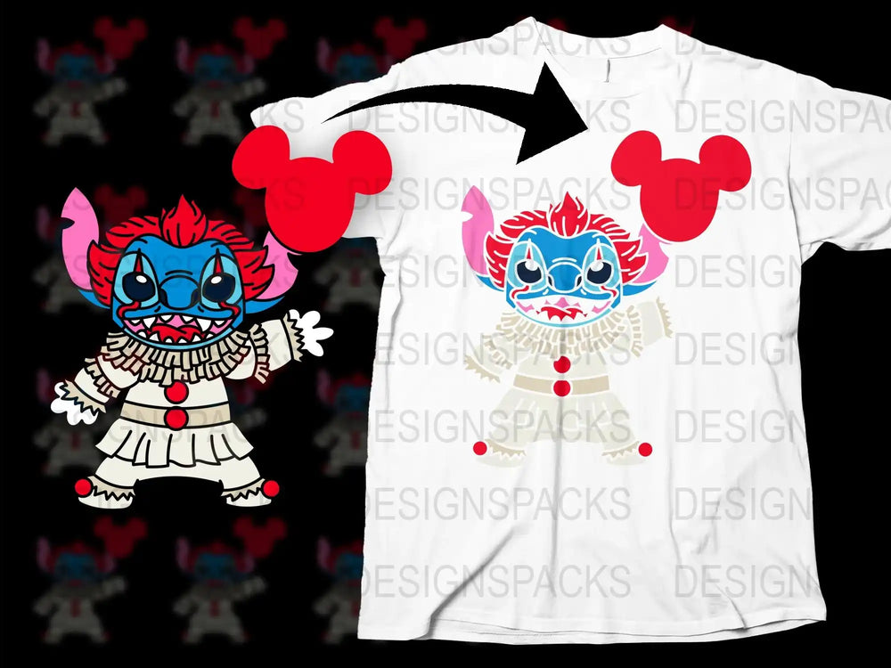 Disney Inspired Stitch T-shirt, Lilo and Stitch Fan Art, Cute Monster Graphic Tee, Unisex White Shirt