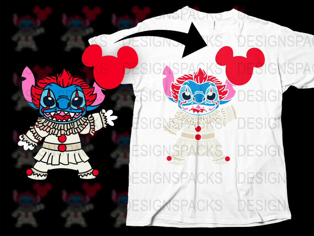 Disney Inspired Stitch T-shirt, Lilo and Stitch Fan Art, Cute Monster Graphic Tee, Unisex White Shirt