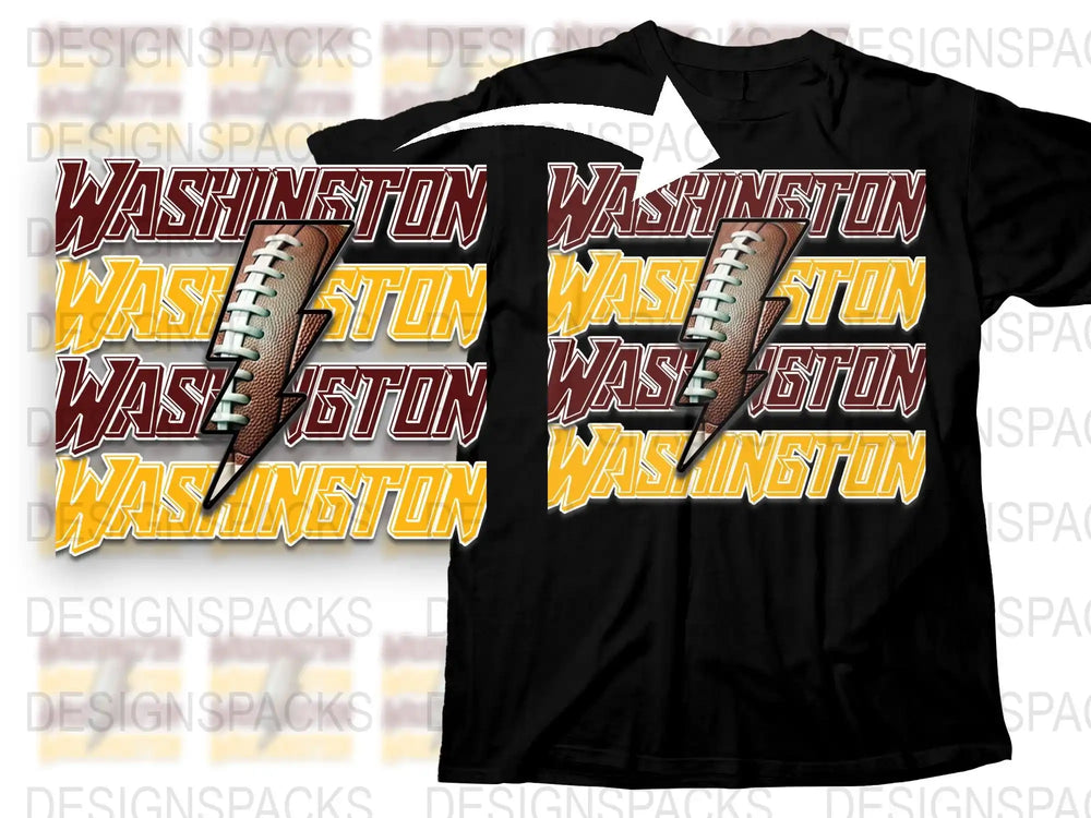 Washington Football T-Shirt, Vintage Sports Fan Apparel, Burgundy Gold Tee, Casual Wear