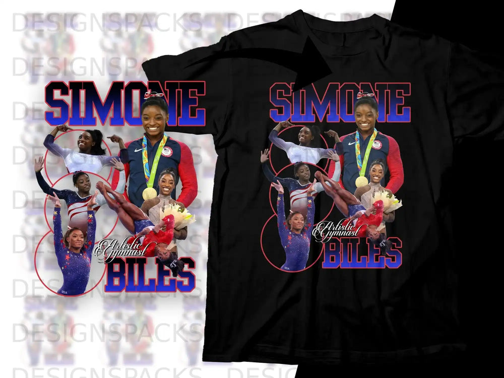 Simone Biles artistic gymnast graphic t-shirt.