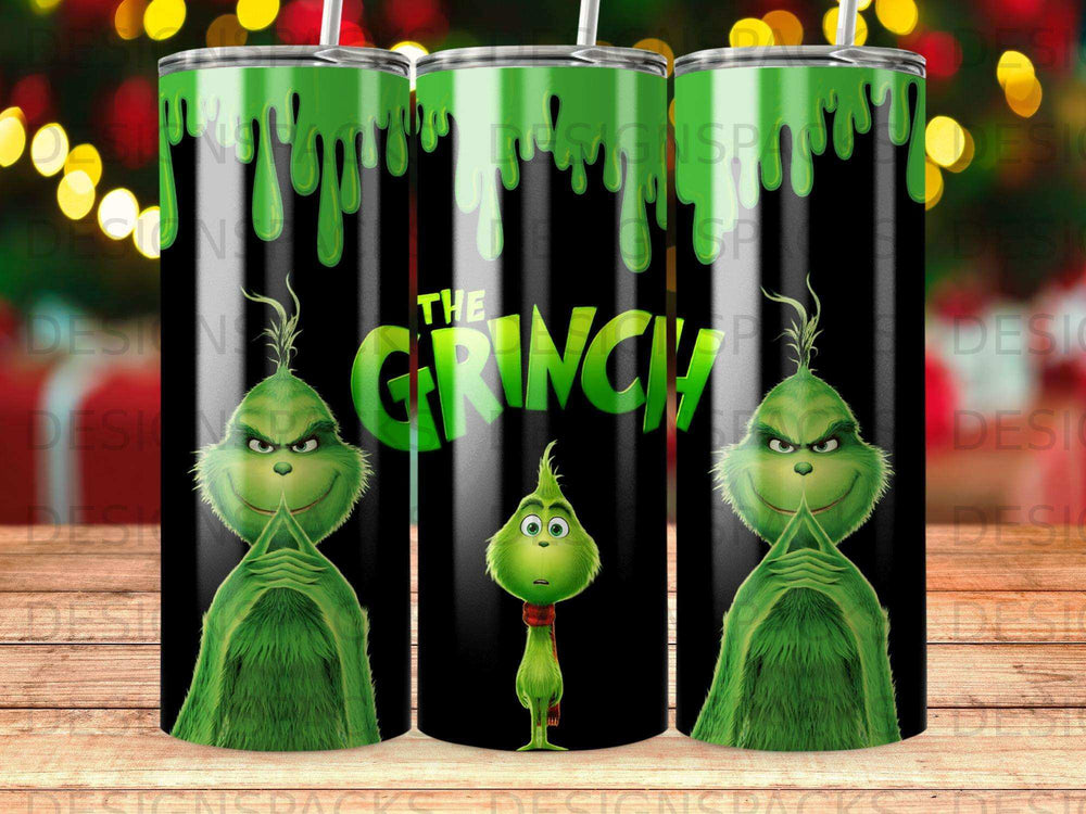 Grinch Holiday Green Slime Characters Tumbler product type