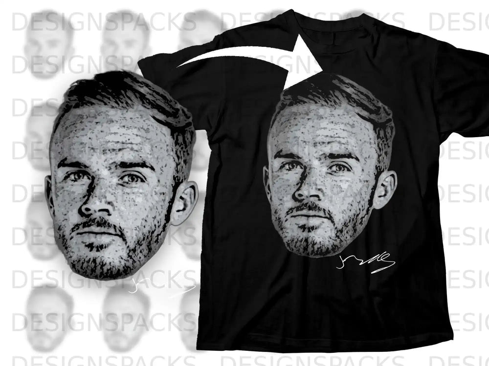 Custom Face Print T-Shirt with Unique Design Detailing