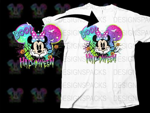 Minnie Mouse Halloween T-Shirt, Spooky Minnie Balloons Graphic Tee, Cute Disney Holiday Apparel for Kids and Adults