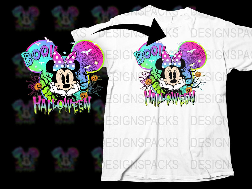 Minnie Mouse Halloween T-Shirt, Spooky Minnie Balloons Graphic Tee, Cute Disney Holiday Apparel for Kids and Adults