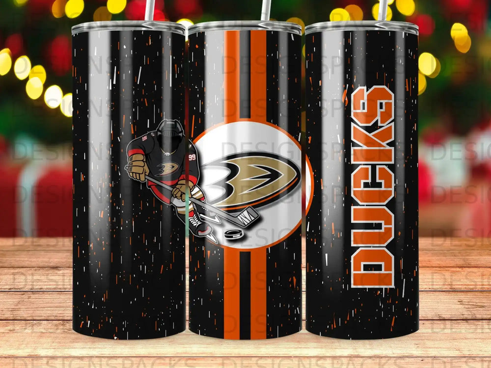 DUCKS Hockey Player 99 Logo Black Orange Tumbler product type