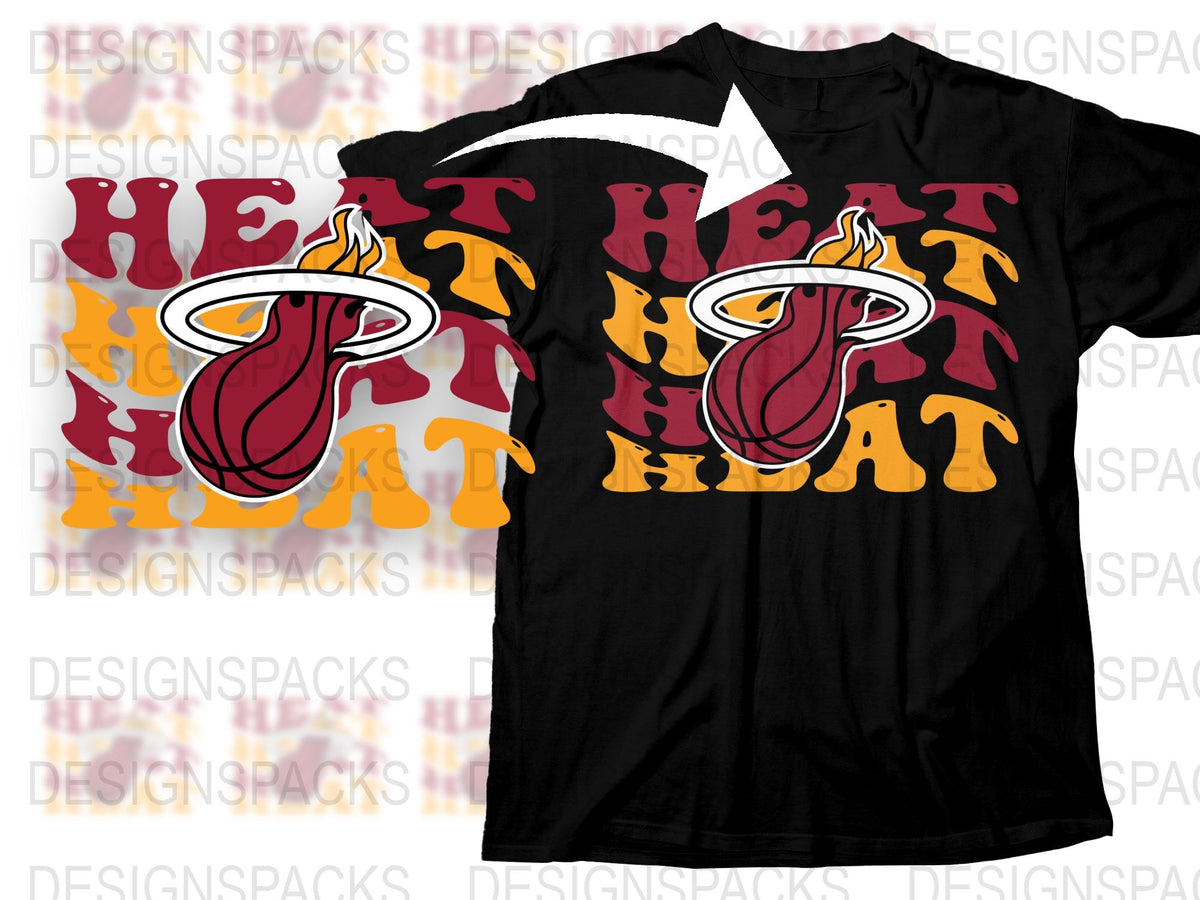 Miami Heat T-Shirt, NBA Team Graphic Tee, Black Cotton Shirt, Sports Fan Apparel, Unisex Clothing