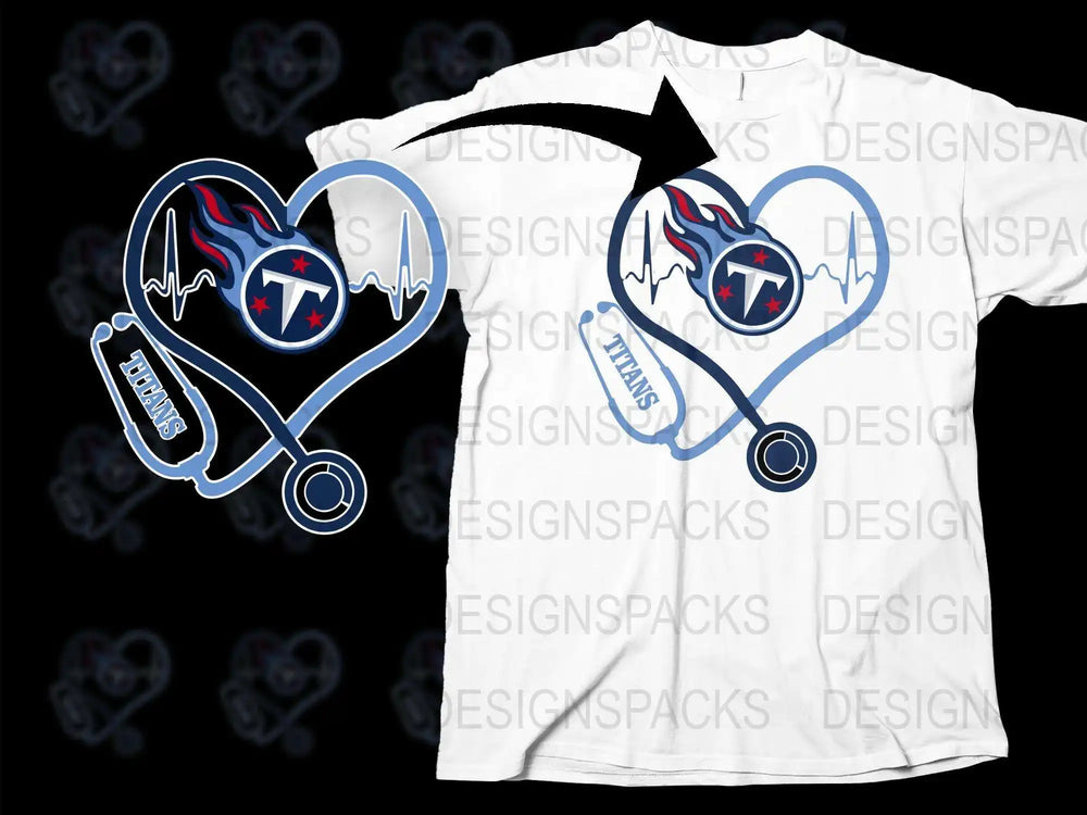 Tennessee Titans Heartbeat T-Shirt, NFL Team Pride Graphic Tee, Unisex Football Fan Apparel