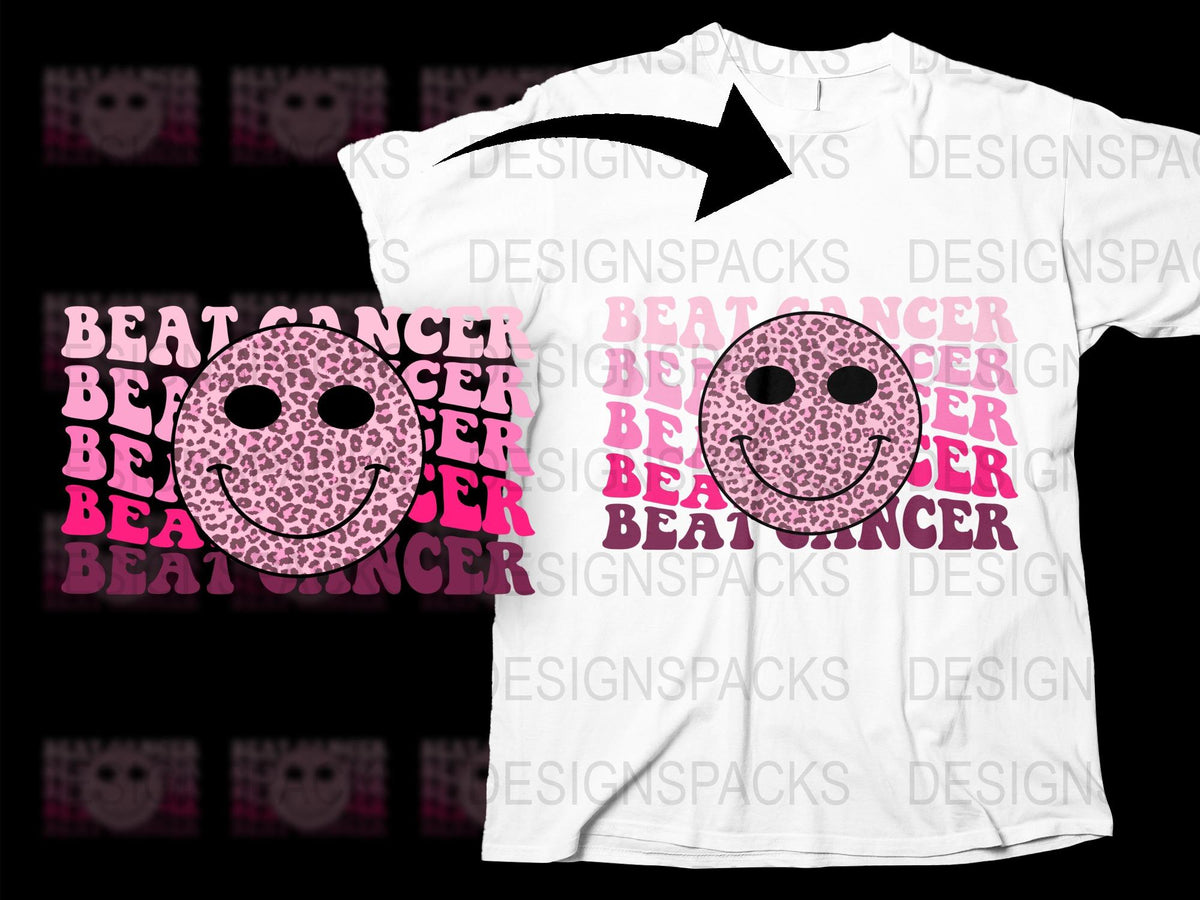 Breast Cancer Awareness T-Shirt, Pink Ribbon Smile Graphic Tee, Support Cause Fashion