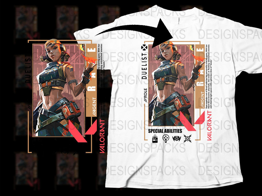 Valorant Agent Graphic T-Shirt, Gaming Apparel, Unisex Shooter Game Tee, Gift for Gamers