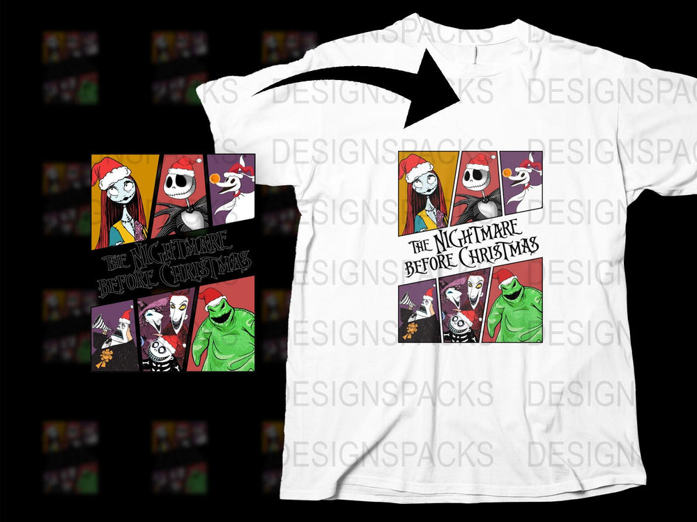 Nightmare Before Christmas T-Shirt, Jack Skellington Graphic Tee, Unisex Disney Halloween Top