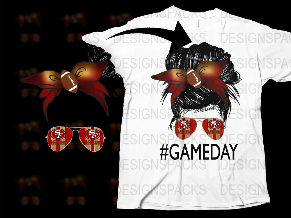 San Francisco Football T-Shirt, Game Day Sports Tee, Fan Gear, Unisex Fashion, Red Black Design, Casual Wear