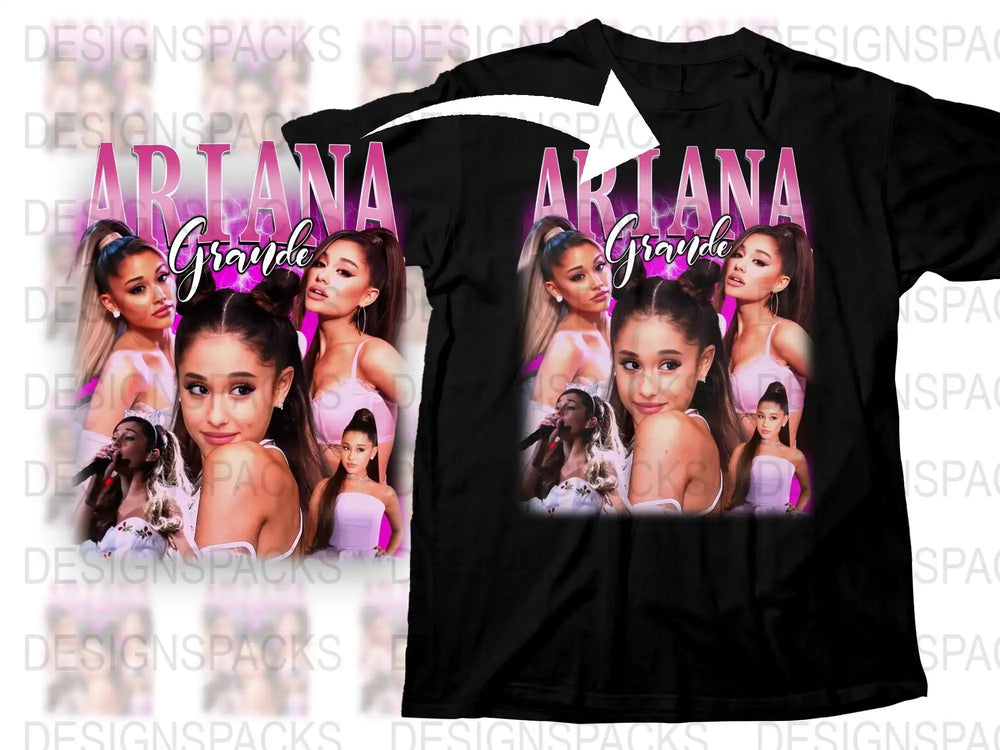 Ariana Grande Inspired Graphic T-Shirt, Pop Music Fan Merch, Celebrity Singer Photo Tee, Trendy Concert Shirt, Gift for Fans