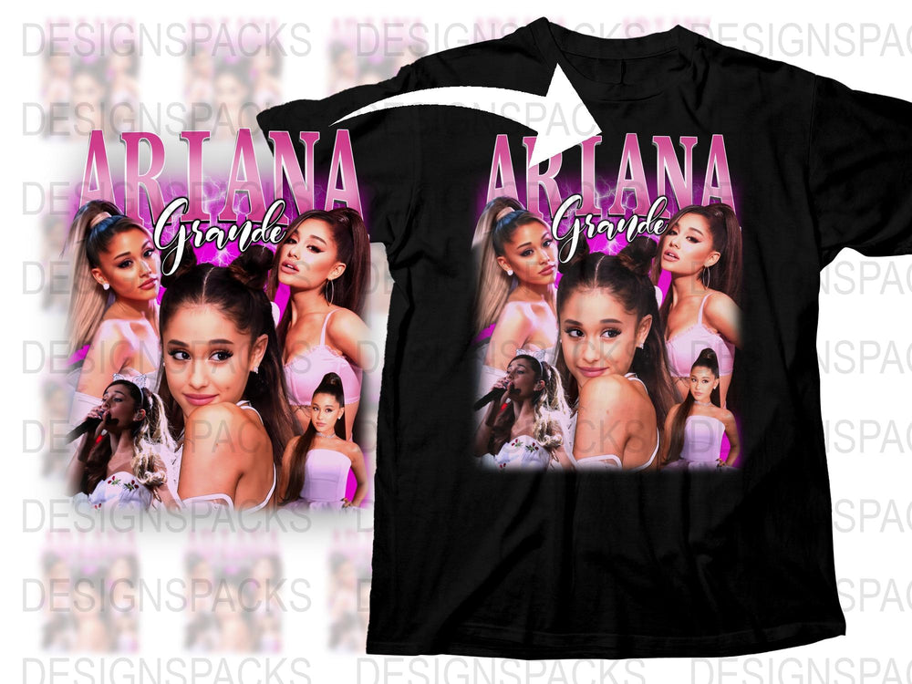 Ariana Grande Inspired Graphic T-Shirt, Pop Music Fan Merch, Celebrity Singer Photo Tee, Trendy Concert Shirt, Gift for Fans