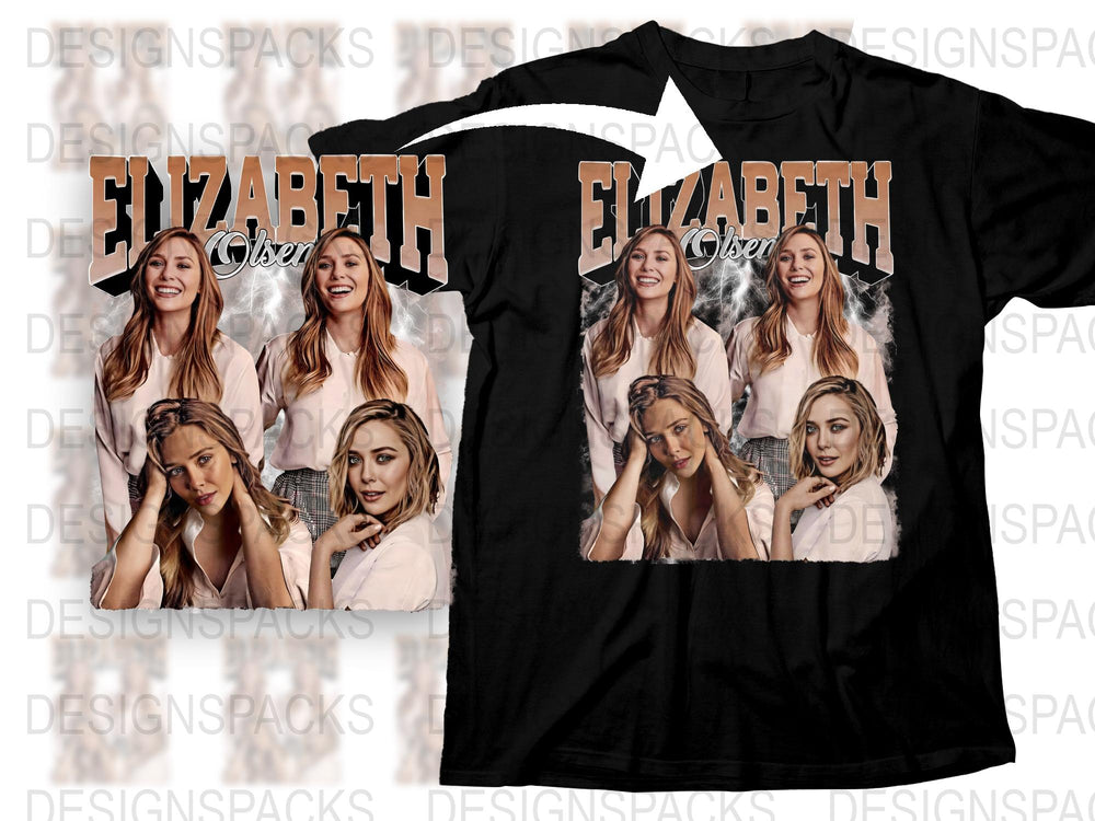 Personalized Elizabeth T-Shirt, Custom Photo Collage, Unique Birthday Gift Idea, Stylish Graphic Tee