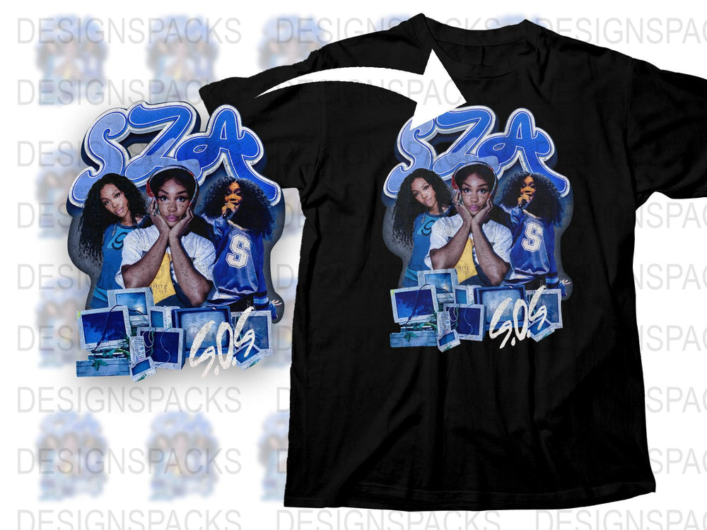 SZA Halo Graphic T-Shirt, Black Fan Merch Tee, Pop Culture Music Apparel, Trendy Artist Shirt Gift Idea