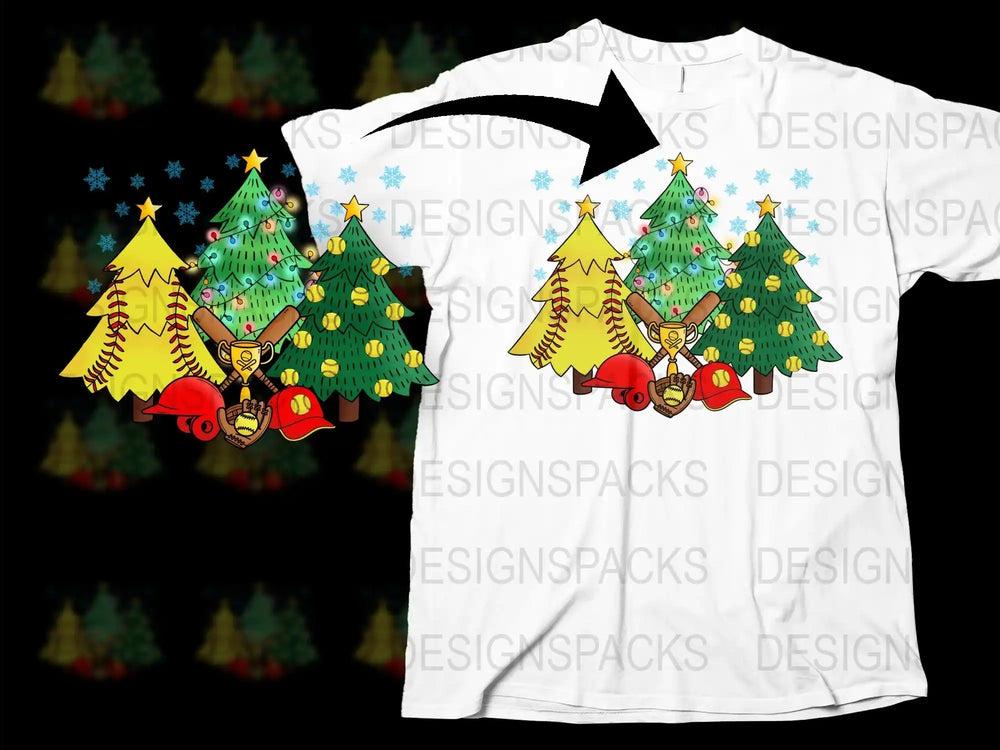 Festive Christmas Tree T-Shirt with Colorful Ornaments and Gifts Design, Holiday Apparel for All Ages