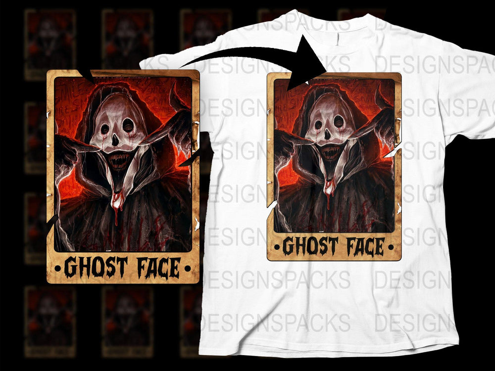 Ghost Face T-Shirt, Horror Movie Fan Apparel, Unisex Graphic Tee, Spooky Halloween Costume Idea, Unique Gift