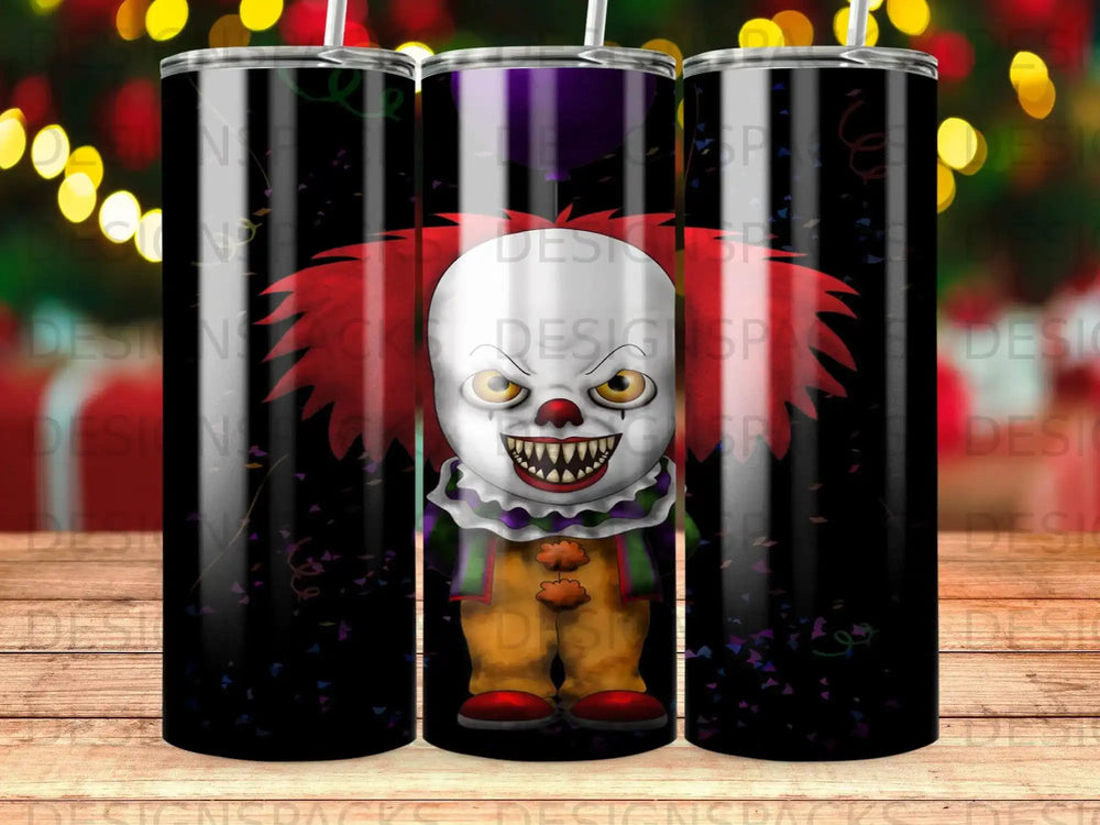 Creepy Clown Scary Face Purple Balloon design product type