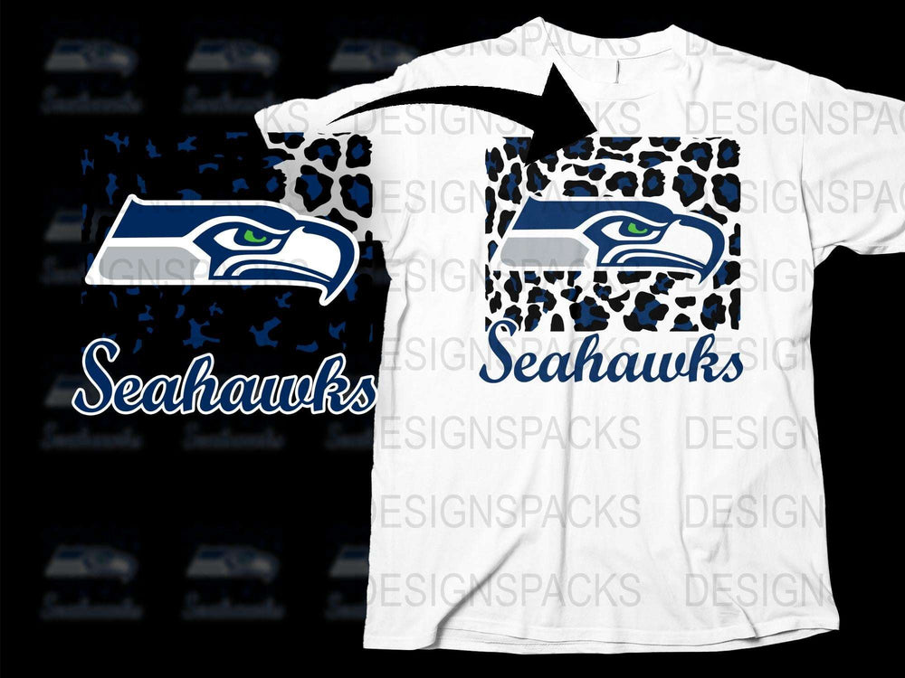 Seattle Seahawks Inspired T-Shirt, Sports Team Fan Apparel, Blue and White Graphic Tee, Casual Wear for Men and Women