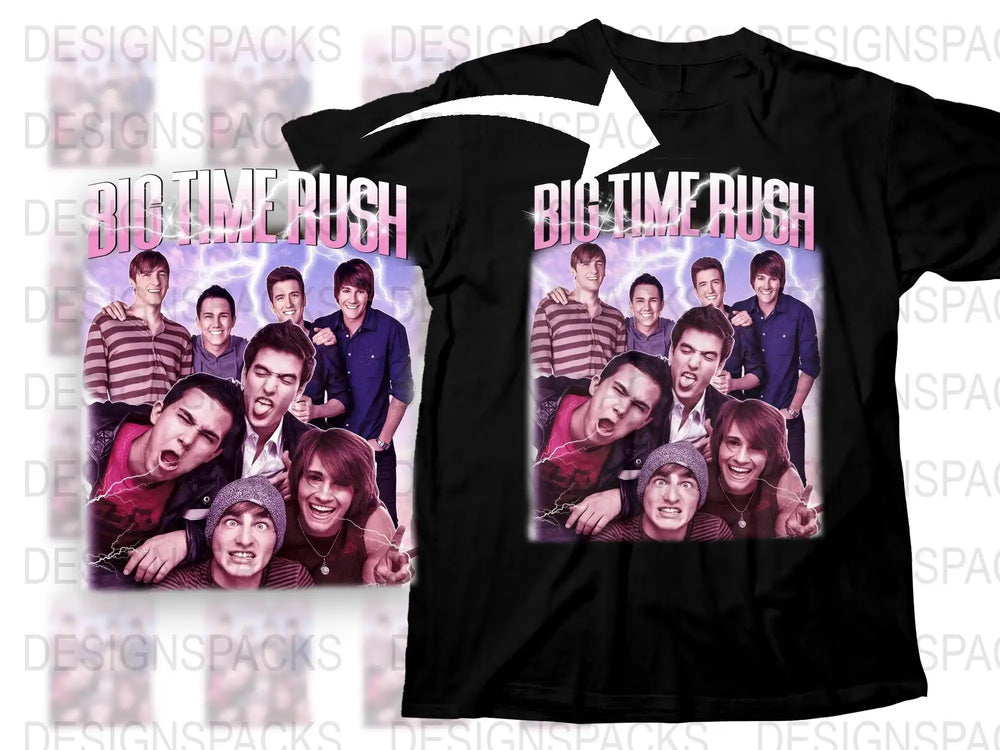 Big Time Rush Band Graphic T-Shirt, Vintage Boy Band Tee, 2000s Pop Music Shirt, Fan Gift Idea