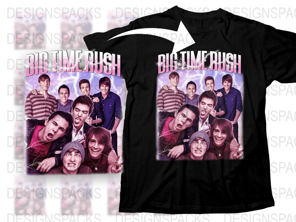 Big Time Rush Band Graphic T-Shirt, Vintage Boy Band Tee, 2000s Pop Music Shirt, Fan Gift Idea